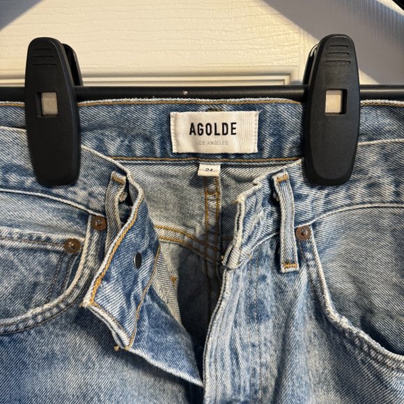 Agolde Riley High-Rise Slim Jean, Size 24, Colour Frequency - Worn once - Picture 4 of 4